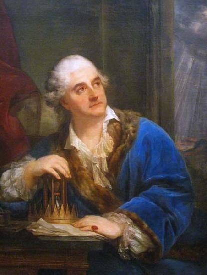 Marcello Bacciarelli Portrait of Stanislaw Augustus Poniatowski with an hourglass.